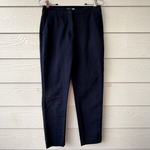 H&M Navy Blue Trousers | Size 2 | Cotton Polyester Elastane | Work Career Pants